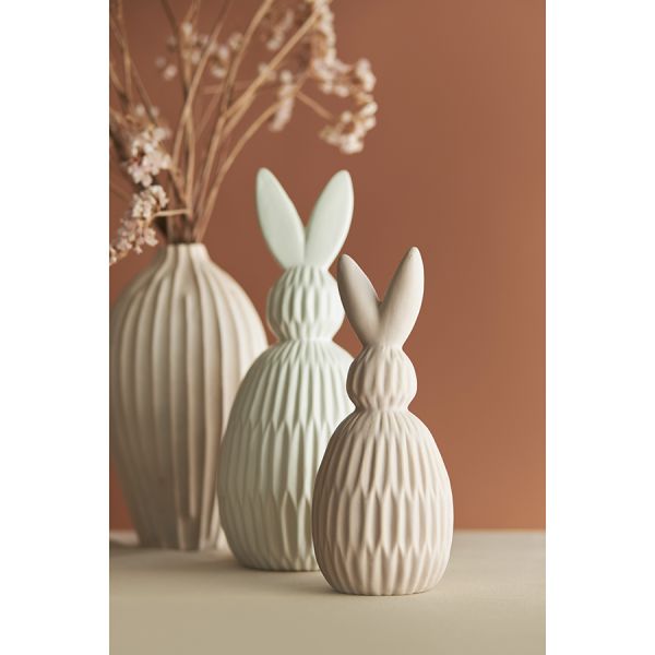 Декор из фарфора белого цвета trendy bunny из коллекции essential, 12,5х12,5x30,5 см Tkano