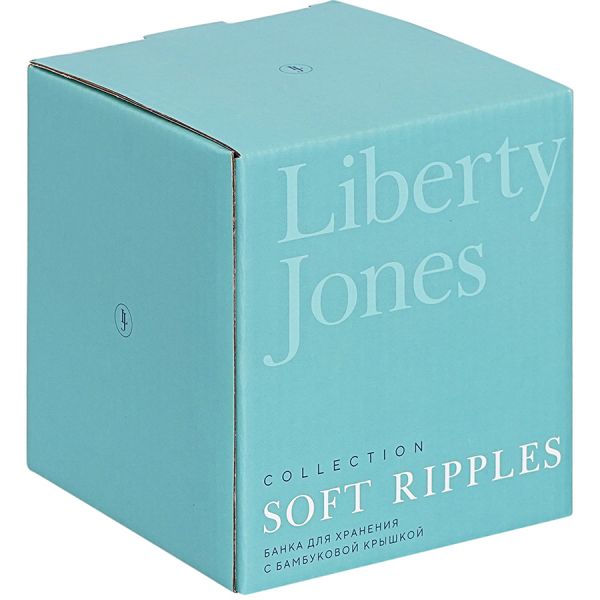 Банка для хранения с бамбуковой крышкой soft ripples, dual glazing Liberty Jones