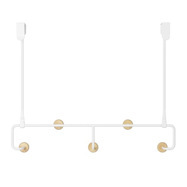 Вешалка для одежды подвесная estique, белая/натуральное дерево Umbra