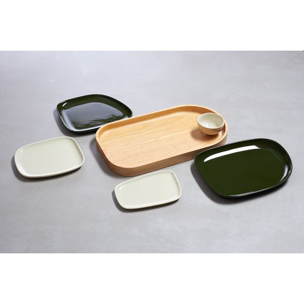 Набор из 5-ти сервировочных тарелок на деревянном подносе sorrento Liberty Jones