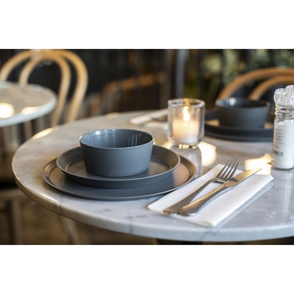 Тарелка connect organic 25,5 см темно-серая