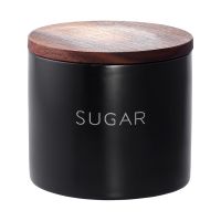 Банка керамическая для хранения сахара 400 мл, черная Smart Solutions