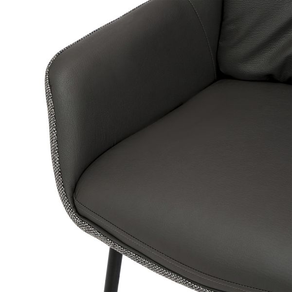 Стул allar, экокожа, рогожка, серый Bergenson Bjorn