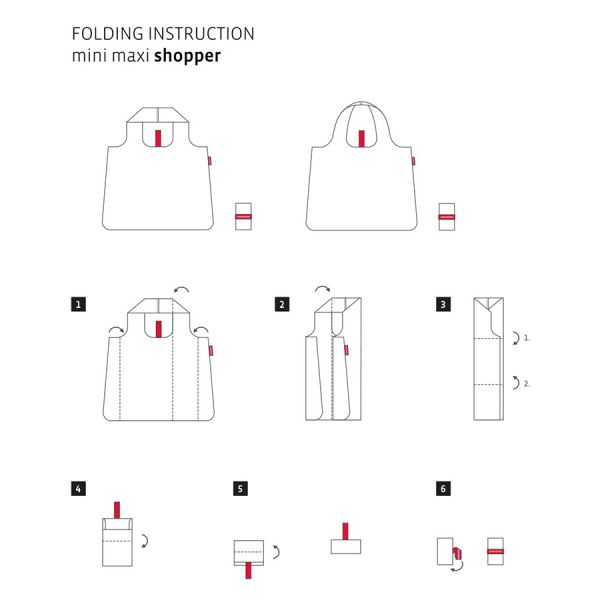 Сумка складная mini maxi shopper winter red