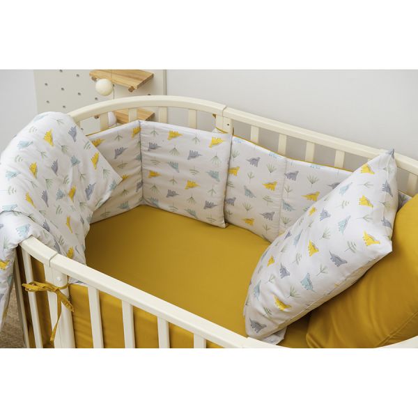 Комплект постельного белья из сатина с принтом dinosauria world из коллекции tiny world, 110х140 см Tkano