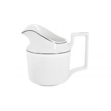 Молочник 260 мл Айвори, фарфор, белый, с серебристым кантом Anna Lafarg Emily
