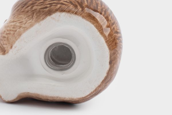 Емкость для соли или перца 5 см, керамика, коричневая, Еж с листом, Autumn forest ANNA LAFARG