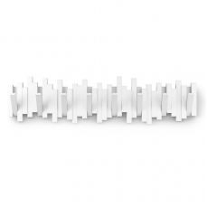 Вешалка настенная sticks 72 см, 8 крючков, белая, Umbra, 1023536-660