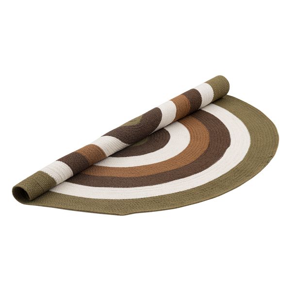 Ковер из хлопка target коричневого цвета из коллекции ethnic, D120 см Tkano