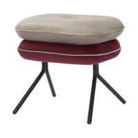 Пуф pea, велюр, бежевый/бордовый Bergenson Bjorn