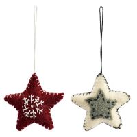 Набор елочных украшений из фетра christmas stars из коллекции new year essential Tkano