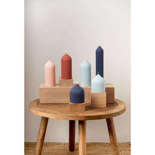 Свеча декоративная мятного цвета из коллекции edge 10,5 см