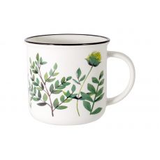 Кружка 400 мл, фарфор, белая, Летний луг, Herbarium ANNA LAFARG