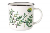 Кружка 400 мл, фарфор, белая, Летний луг, Herbarium ANNA LAFARG