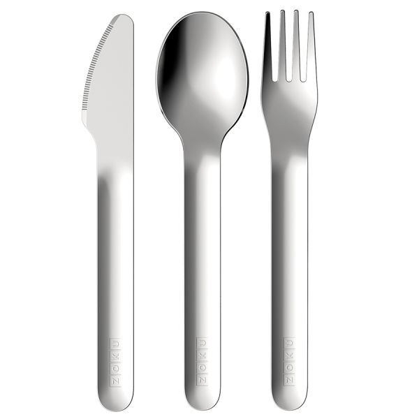 Набор из 3 столовых приборов в футляре розовый