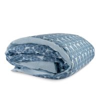 Пододеяльник двухсторонний из перкаля голубой с принтом Хвойное настроение russian north, 200х200 см Tkano