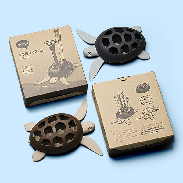 Держатель для зубных щеток/карандашей turtle серый