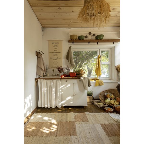 Набор из двух вафельных полотенец изо льна цвета шалфея из коллекции essential, 50х70 см Tkano