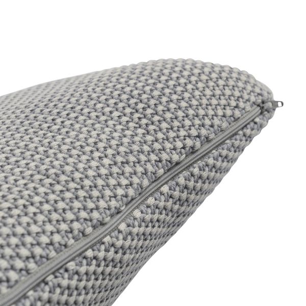 Подушка декоративная из стираного хлопка серого цвета из коллекции essential, 45х45 см