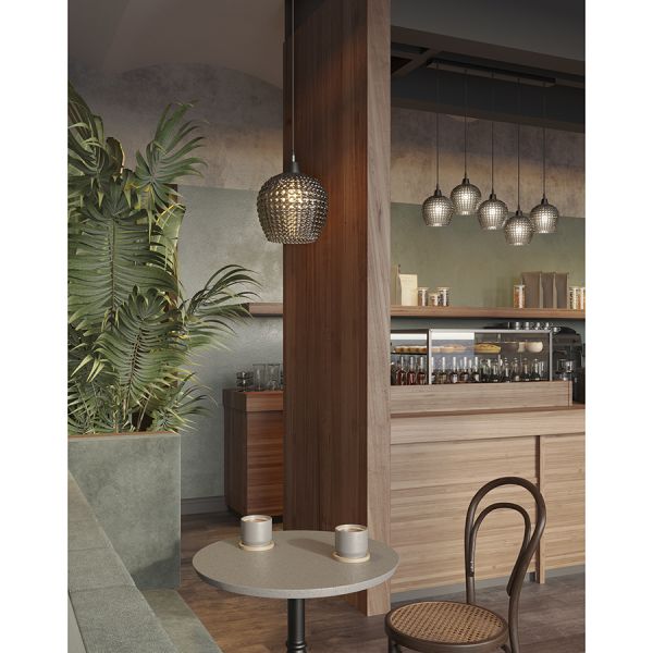 Светильник подвесной aurora, D18 см, серый Bergenson Bjorn