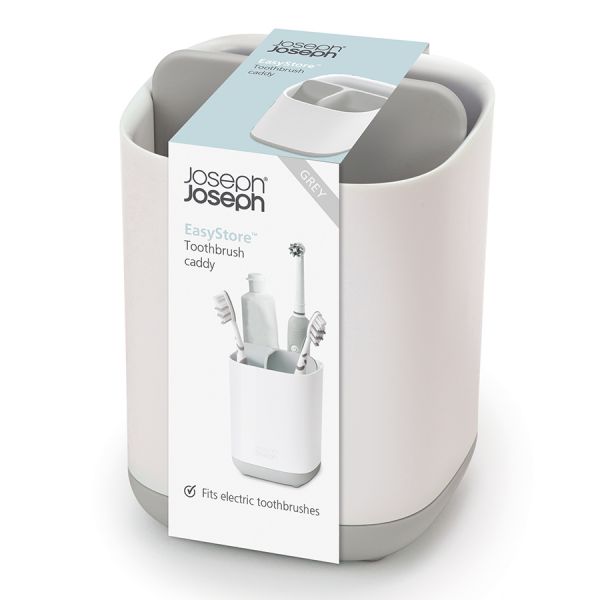 Органайзер для зубных щеток EasyStore белый-серый