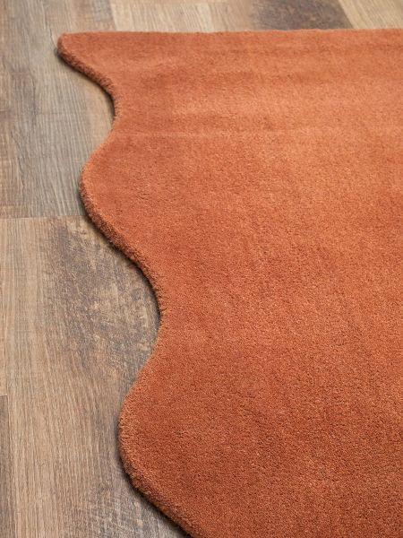 Ковер из шерсти over horizon 200x300 см терракотового цвета из коллекции trendy ruffles Tkano