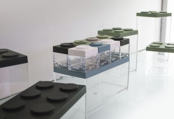 Контейнер квадратный 100/500/1000/1500 мл белый Omada, набор 4 шт