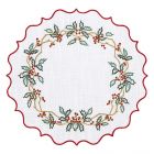 Набор из двух салфеток под приборы festive wreath из коллекции new year essential, D38 см Tkano