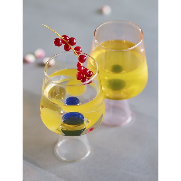 Бокал для вина orb 400 мл, розовый/зеленый Liberty Jones