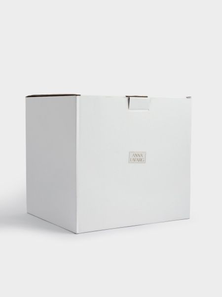 Емкость для хранения 19 см, фарфор, бело-голубая, Снеговик, Snowfall ANNA LAFARG
