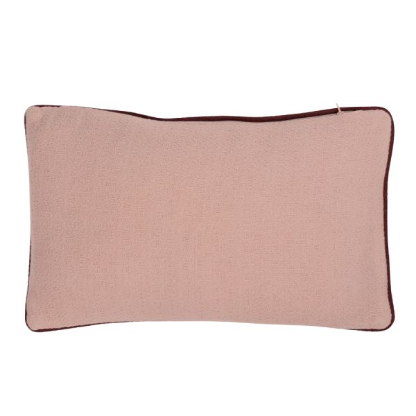 Подушка декоративная из хлопка цвета пыльной розы с контрастным кантом из коллекции ethnic, 30х50 см Tkano