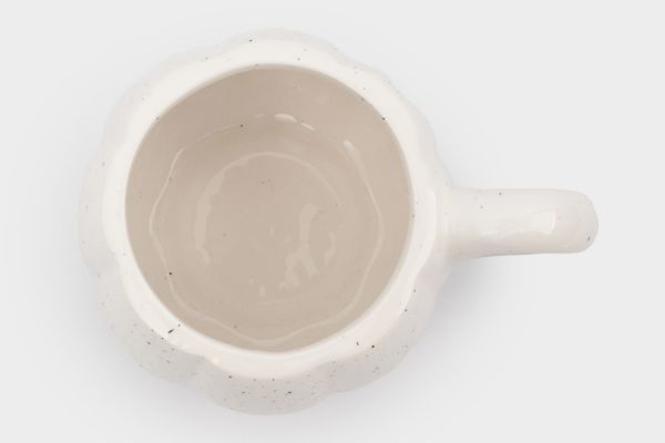 Кружка 520 мл, керамика, белая, в крапинку, Тыква, Light pumpkin ANNA LAFARG
