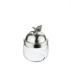 Банка под сыпучие продукты 500 мл 'Бабочки' с медной посеребренной крышкой КМ