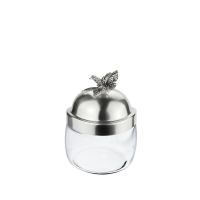 Банка под сыпучие продукты 500 мл 'Бабочки' с медной посеребренной крышкой КМ