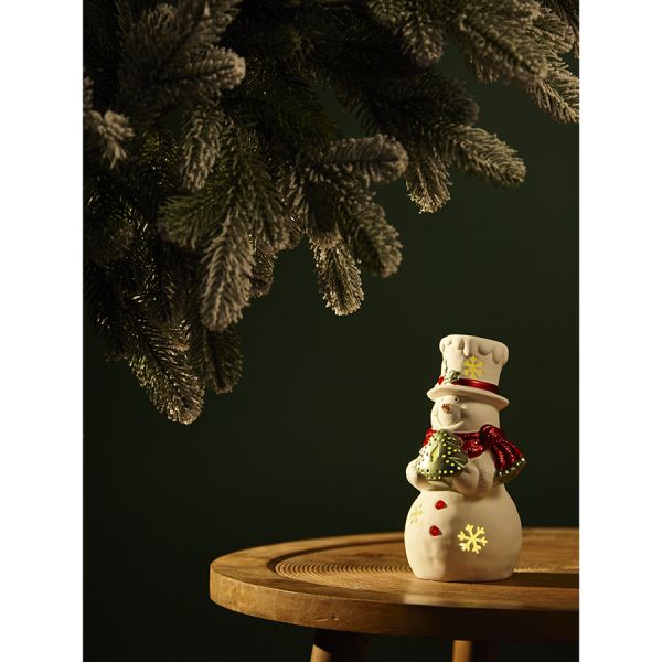 Декор новогодний с подсветкой classy snowman из коллекции new year essential, 19.5 см Tkano