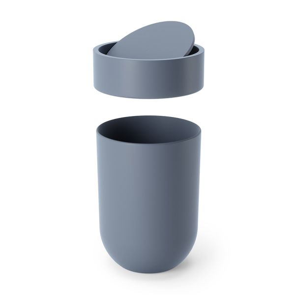 Корзина для мусора с крышкой touch, 6 л, голубая Umbra