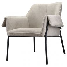 Лаунж-кресло aline шенилл серо-бежевое Bergenson Bjorn