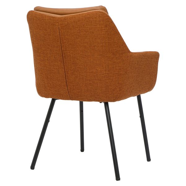 Стул allar, экокожа, рогожка, коричневый Bergenson Bjorn