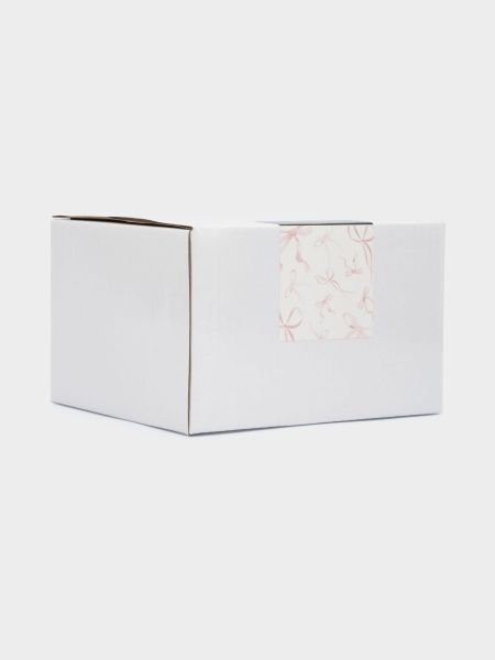 Кружка 380 мл, керамика, молочная, Бант, Bow
