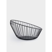 Корзина для фруктов 25 см, металл, черная, Прутья, Spin ANNA LAFARG