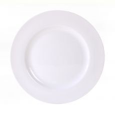 Тарелка обеденная 25 см, белый костяной фарфор, АККУ 8048 А