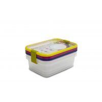 Контейнер прямоугольный 1000 мл разноцветный Omada, набор 3 шт