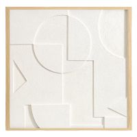 Панно декоративное с эффектом 3d minimalism, 60х60 см, белый\бежевый Bergenson Bjorn