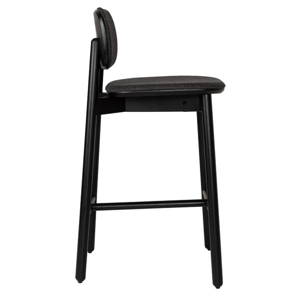 Стул барный с обивкой saga, рогожка, темно-серый Latitude