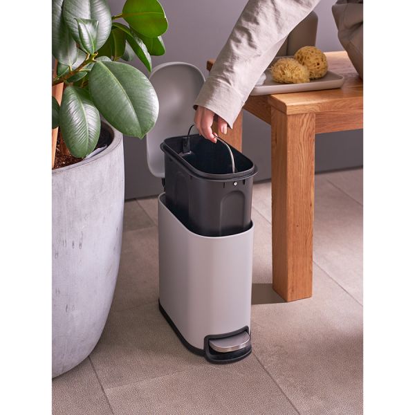 Ведро мусорное с педалью, светло-серое, 5 л Smart Solutions