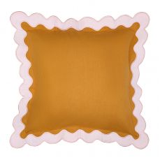 Чехол на подушку с контрастным кантом розового цвета из коллекции trendy ruffles, 40х40 см Tkano