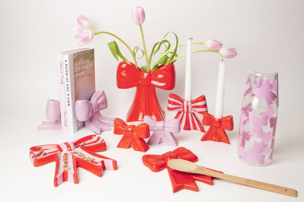 Подсвечник bow, 11х12х5 см, красно-белый Doiy