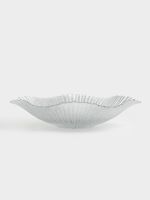 Ваза для фруктов 32х7 см, стекло, серебристая, Avila Anna Lafarg