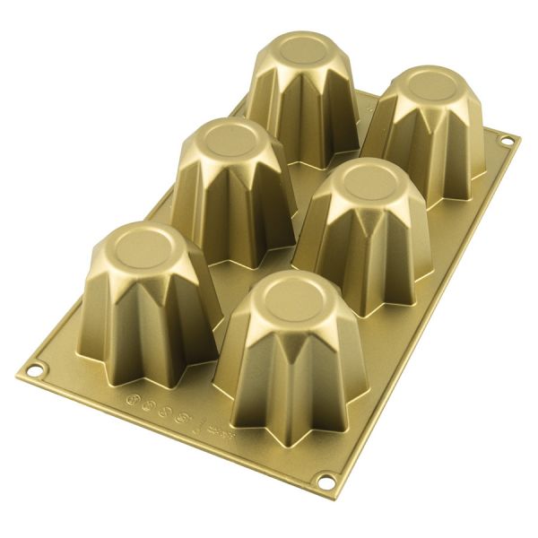 Форма для приготовления кексов mini pandoro 34 х 18 х 6 см силиконовая красная