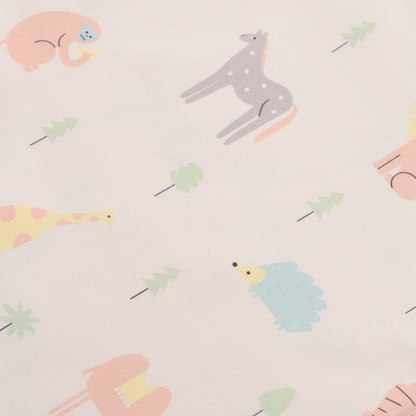 Простыня на резинке из сатина с принтом animalia world из коллекции tiny world 80х160х20 см